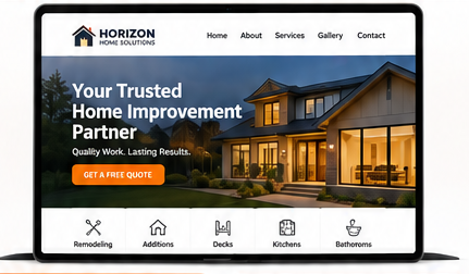 Horizon Home Solutions multi-page business website example