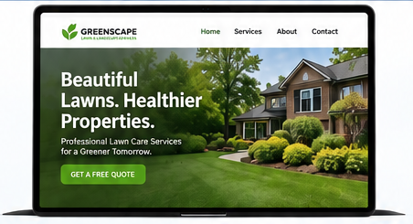 Greenscape Lawn and Landscape one-page business website example